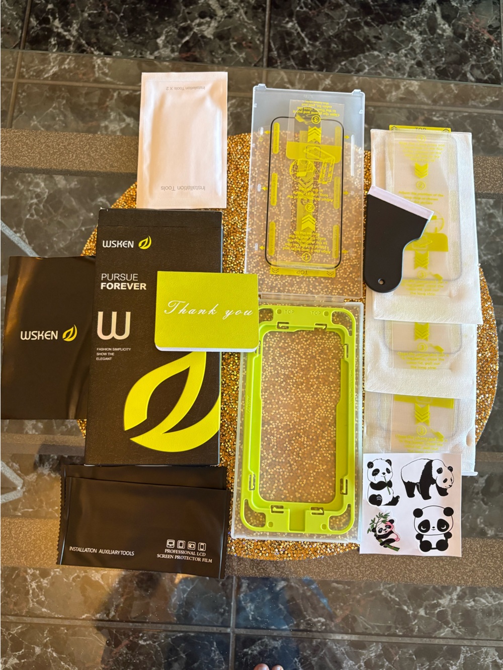 WSKEN For iPhone 15 Pro Screen Protector Installation Kit Alignment Frame